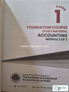 CA Foundation course books-Accounting Modules 1 and 2