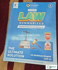 CA Inter Law Combo - Summary Notes + Question Bank (5th Edition) by CA