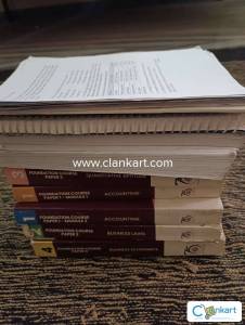 CA foundation books with law spiral , scanners (qa, economics)