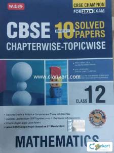 CBSE 10 year solved paper, Chapterwise- Mathematics for class 12