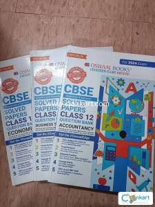 CBSE 2024 QUESTION BANK AND Solved sample papers 12  ( Eco, Bst, Acc)