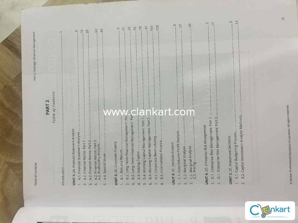 Buy 'Becker CMA Part 2: Strategic Financial Planning' Book In