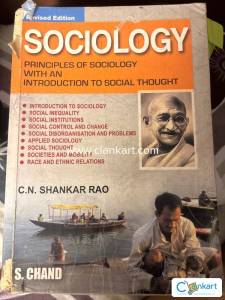 C.N. Shankar Rao Sociology for class 11 and 12