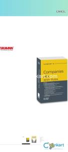 COMPANY LAW BARE ACT WITH RULES - TAXMANN