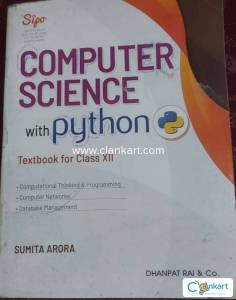 COMPUTER SCIENCE WITH PHYTHON TEXTBOOK CLASS 12 CBSE