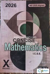 CONCISE ICSE MATHEMATICS FOR CLASS 10 BY SELINA PUBLICATIONS