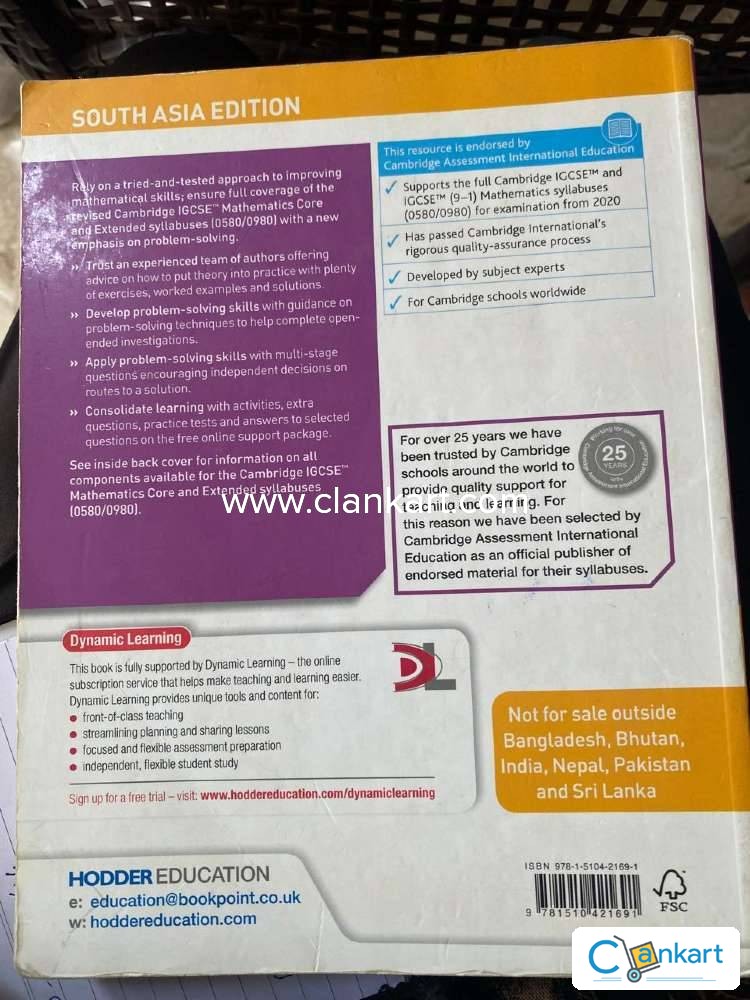 Buy 'Cambridge IGCSE Mathematics Core And Extended' Book In Good ...