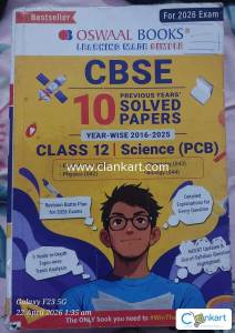 Cbse class 12th (PCB) last 10 year solved question paper by Oswaal( ye