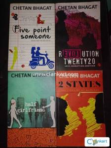 Chetan Bhagat set of 4 novels  famous bestseller love story novels
