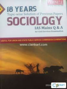 Chronicle IAS Sociology Optional PYQ Topic wise 18 years