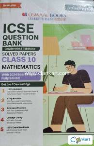 Class 10 Oswal Maths,ICSE, question bank , refference book
