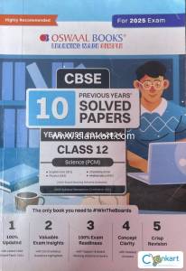 Class 12 Oswaal  PCM+English 10 YEAR SAMPLE PAPERS (SOLVED)