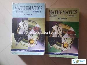 Class 12th RD sharma book (volume 1 and 2)