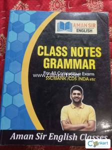 Class Notes Grammar for All Competitive Exams SSC/BANK/CDS/NDA etc