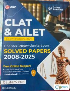 Clat chapter wise book for 2026 exam (2008-2025 solved questions )