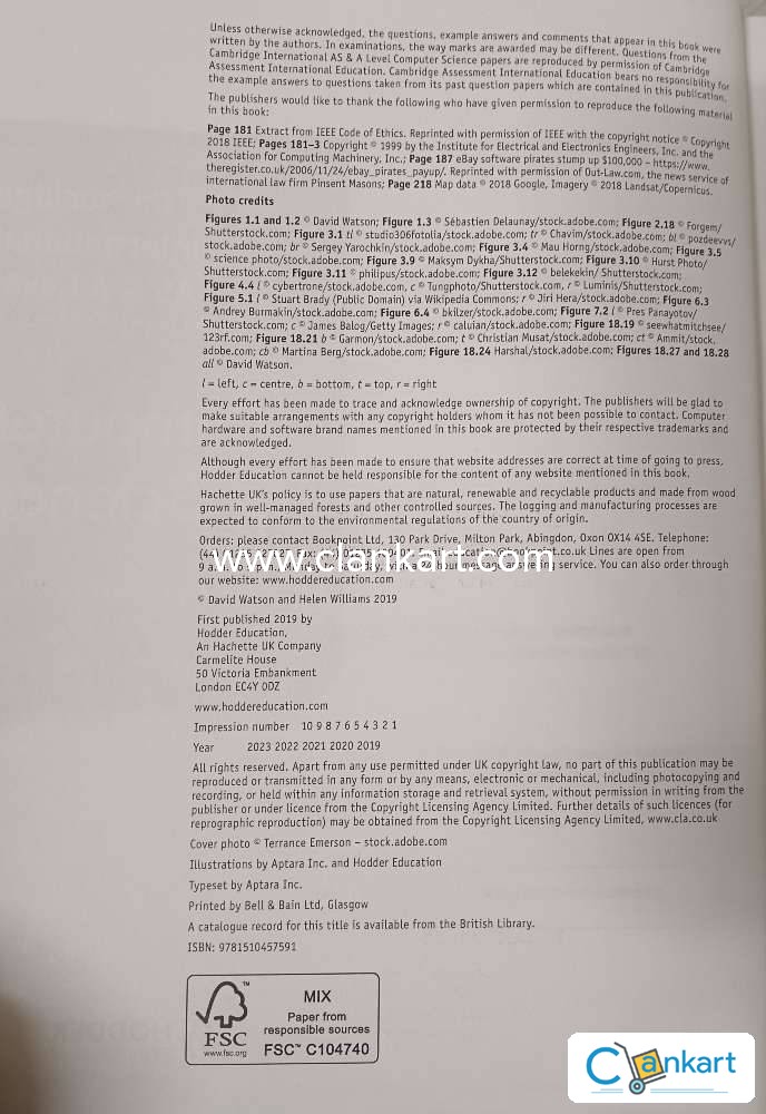 Buy 'Cambridge International AS & A Level Computer Science: Hodder