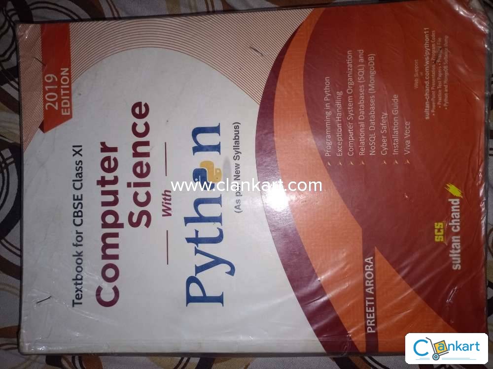 Buy 'Computer Science With Python - CBSE XI: Textbook For CBSE Class 11 ...