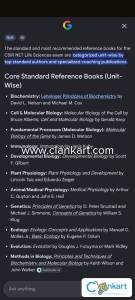 Csir net life science standard books