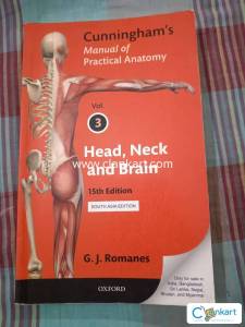 Cunningham's manual of practical anatomy head, neck and brain