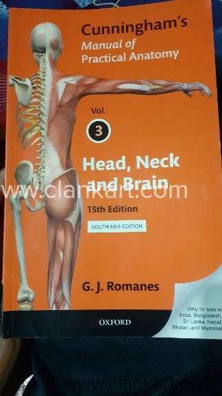 Cunninghams manual of practical anatomy vol 3