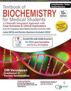 D M VAsudevan Textbook of Biochemistry 10th edition 2024