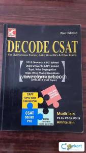 Decode CSAT by Mudit Jain , 1st edition