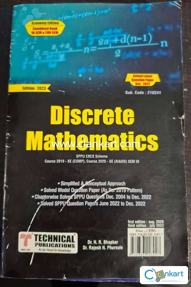 Buy discrete mathematics book in excellent condition at clankart
