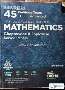 Disha Mathmatics book for jee mains and advance