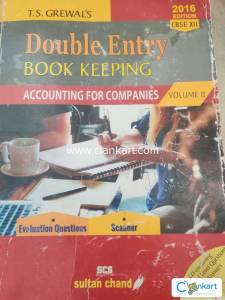 Double Entry Book keeping, volume 2 , T.S grewal , class 12