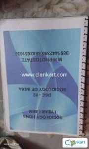 Du 1st year sem 1 and sem 2 ba sociology hons study material