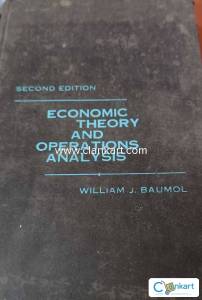 Economic theory and operations analysis by Baumol, William J second ed