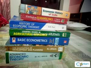Economics books and cat books
