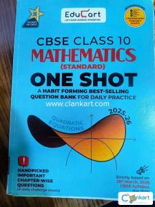 Educart CBSE Class 10 Mathematics one chot question bank (2025-26)