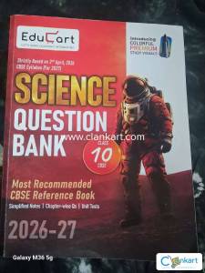 Educart Class 10 Science Question bank CBSE 2026-27