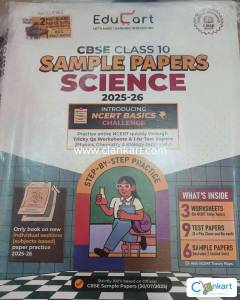 Educart Class 10 Science sample paper New condition With Seal papers