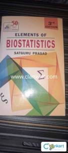 Elements of Biostatistics by Sat guru Prasad unused book