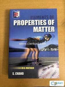 Elements of properties of matter for B.Sc