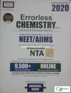 Errorless CHEMISTRY Vol-1 and Vol-2 2020 Class 11 & 12 Neet