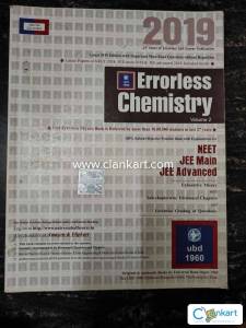 Errrorless chemistry Volume 2 for jee main , neet, advanced