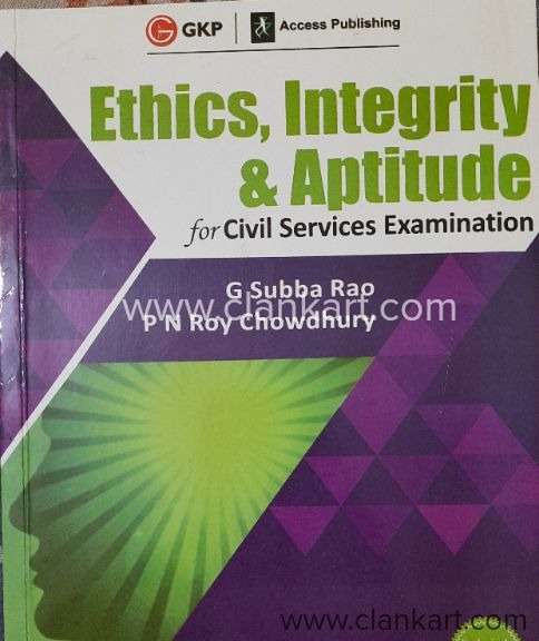EthicsIntegrity aptitude book by G Subba Rao PN Roy Chowdhury