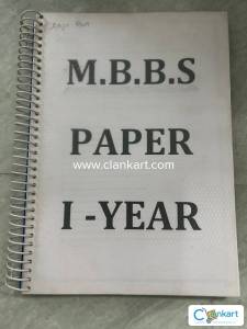 Exam Papers for 1st Year MBBS