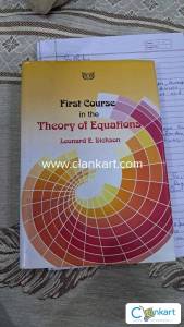 First course in the theory of equation