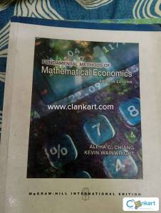 Fundamental methods of Mathematical Economics