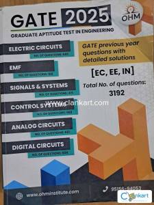 GATE 2025 Books - OHM Institute (Complete Set for EC, EE, IN)