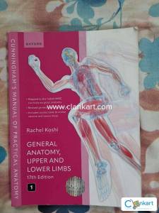 GENERAL ANAT,UPPERLIMB,LOWERLIMB, CUNNINGHAM'S MANUAL