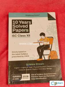 GOOD CONDITION!ISC CLASS 12 - ten years solved papers (Latest edition)