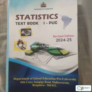 Government of Karnataka statistics textbook for 1st luc