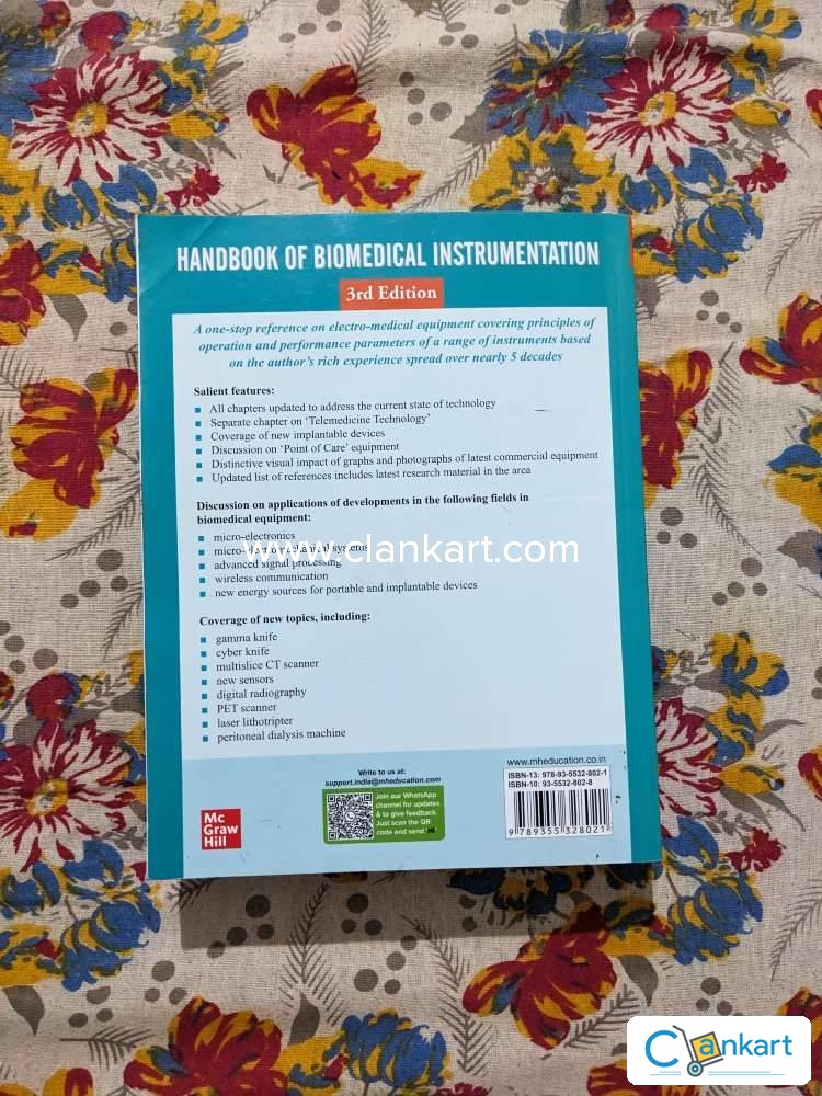 Buy 'Handbook Of Biomedical Instrumentation' Book In Excellent