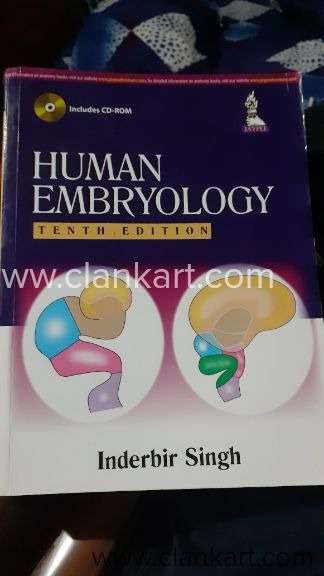 Human embryology 10th edition by IB Singh like New with CD-ROM