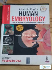 Human embryology 12th edition by inderbir singh
